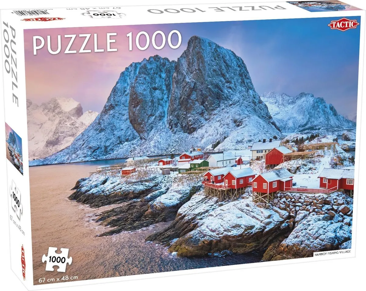 Tactic Puzzel Around the World Hamnoy Fishing Village 1000 Stuks