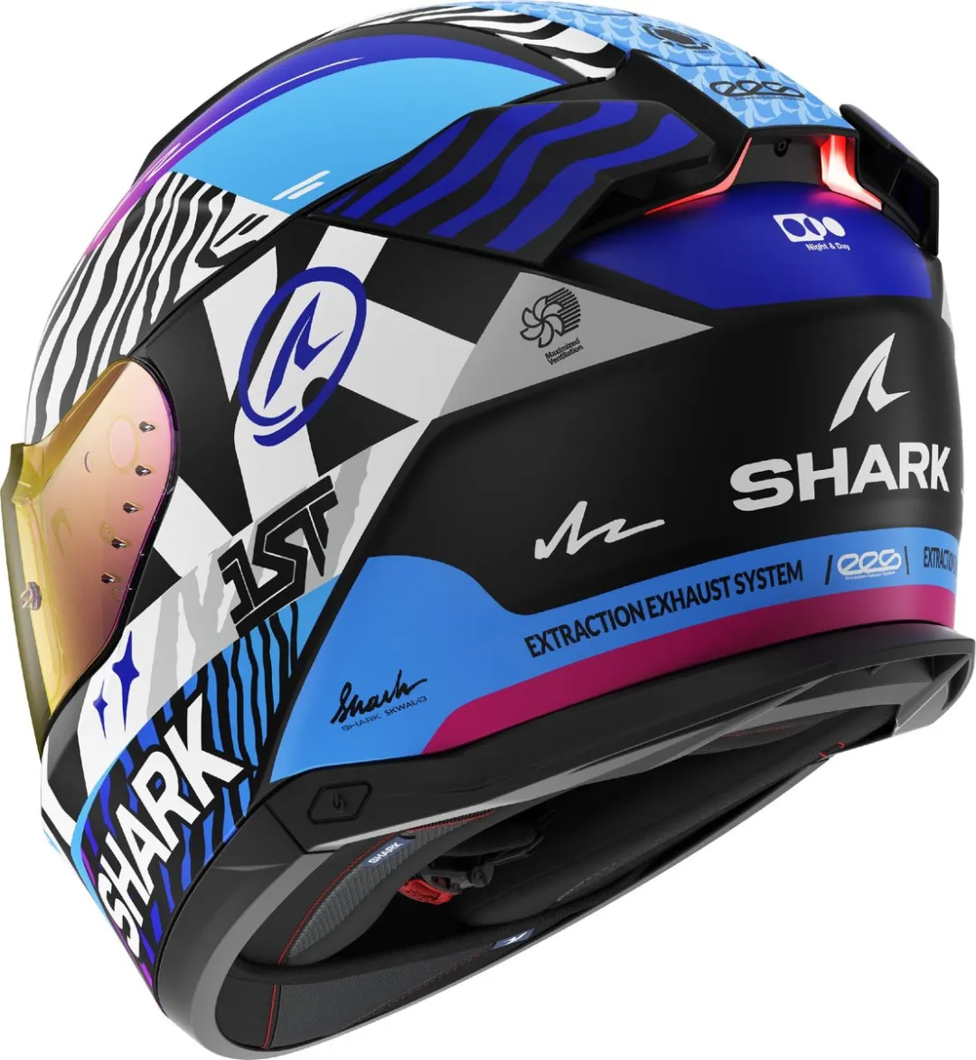 Shark Skwal i3 Speed Fancy Helm - 2XL - Wit/Oranje/Zwart - afbeelding 6 van 6