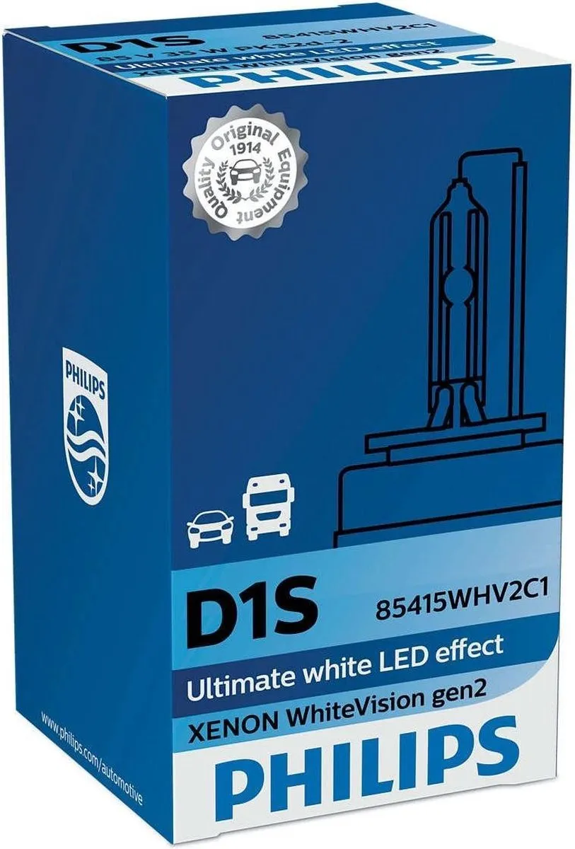 Philips WhiteVision Xenon D1S 85415WHV2C1 - 5000K