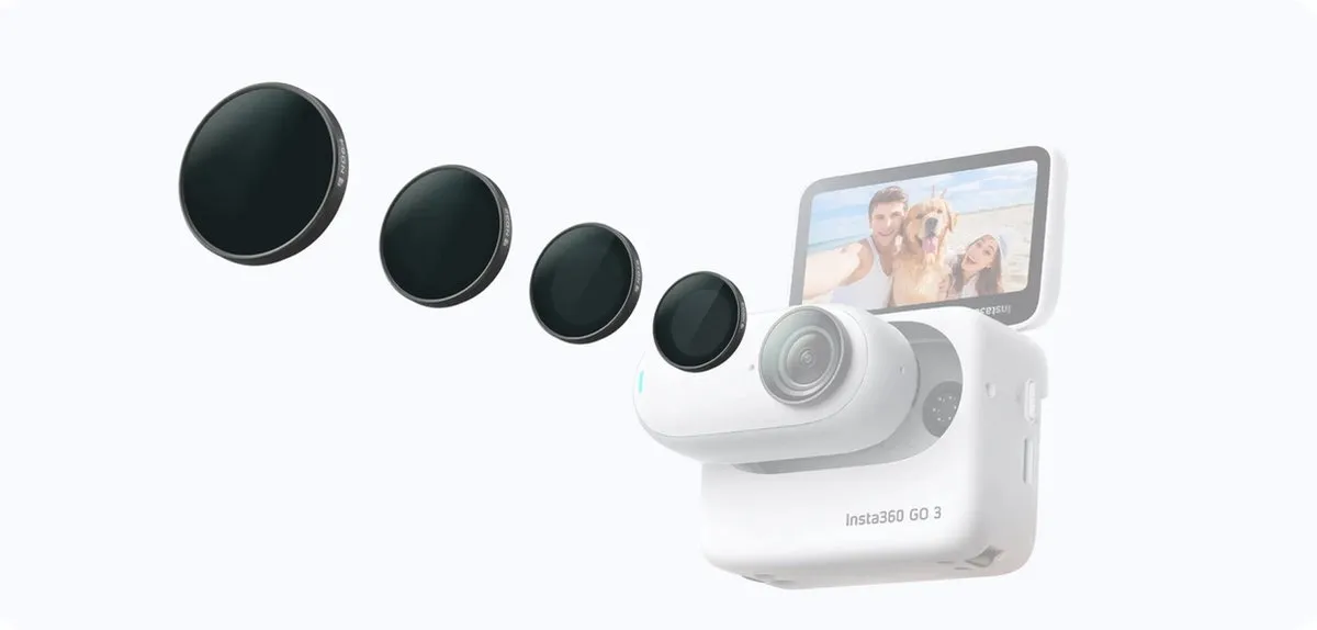Insta360 GO3 ND Filter Set FW-G03-STD - 20mm - 4 Stuks - afbeelding 6 van 6
