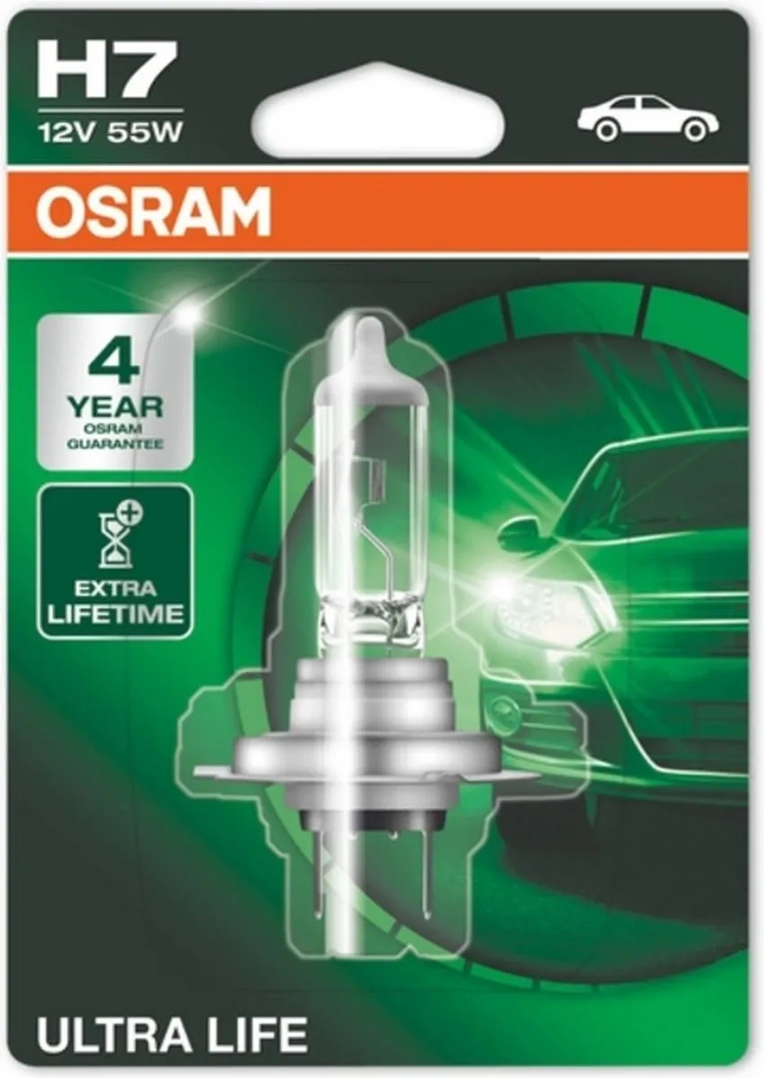 Osram Ultra Life H7 Halogeenlampen 12V/55W - 2 Stuks