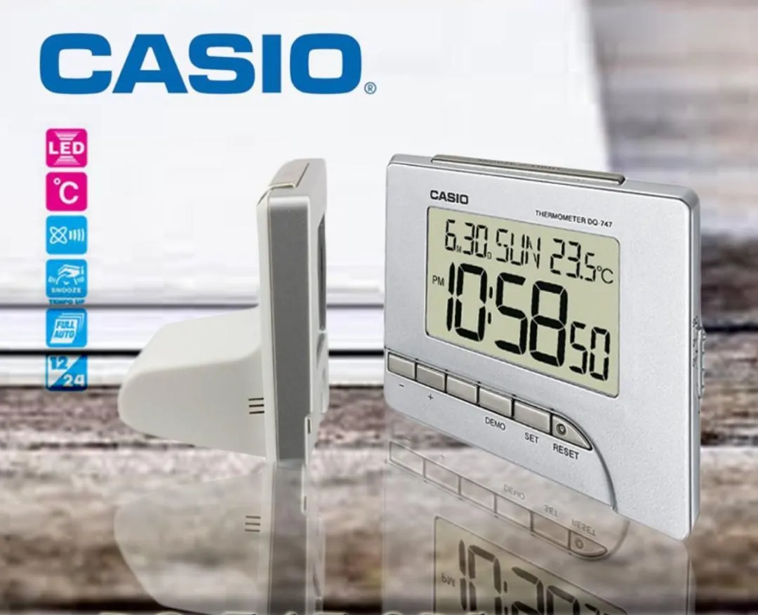 Casio DQ-747-8EF Tafelklok - Zilver