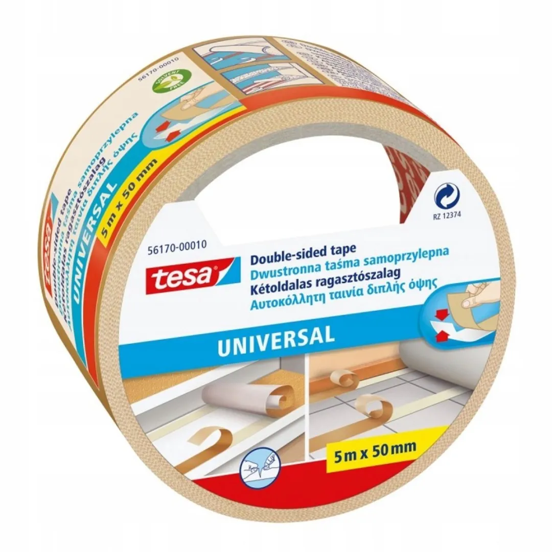 Tesa Universal Tapijttape Wit 5m x 50mm