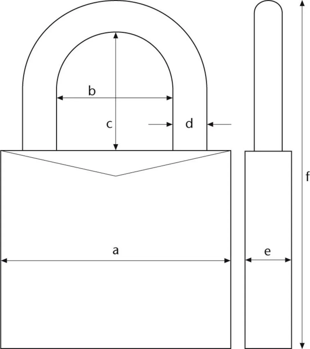 ABUS 65/60 Hangslot - 60x91x19mm - Goud