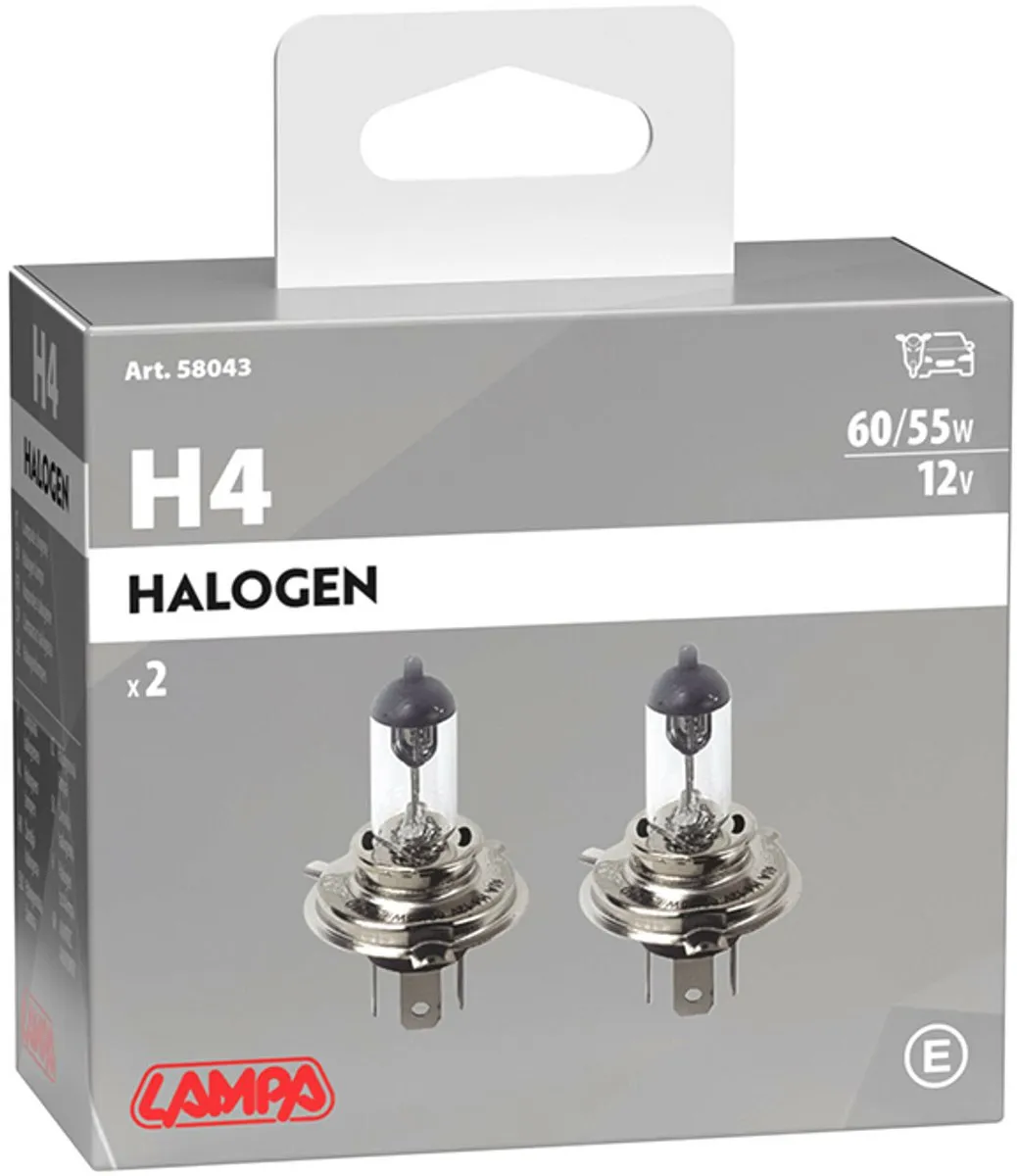 Lampa 12V Halogeenlamp H4 60/55W - 2 Stuks - afbeelding 6 van 6