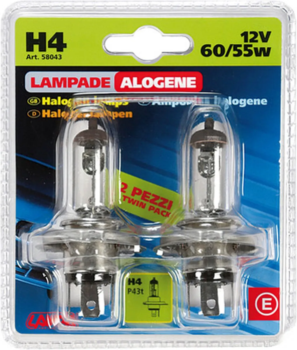Lampa 12V Halogeenlamp H4 60/55W - 2 Stuks