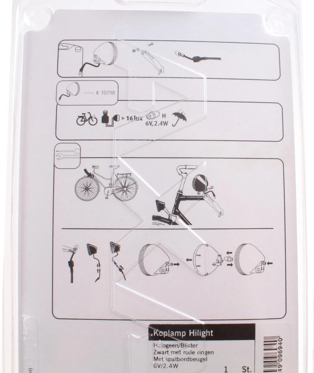 Axa Basta Blister Koplamp - Zwart