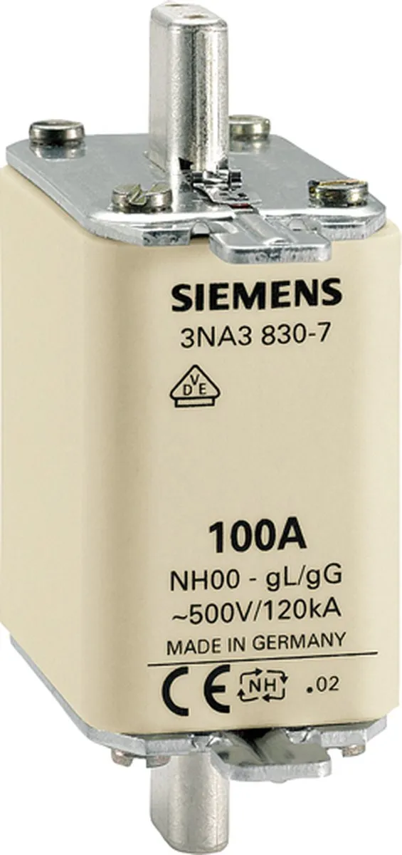 Siemens 3NA3832 NH-zekering 00 125A - 3 Stuks
