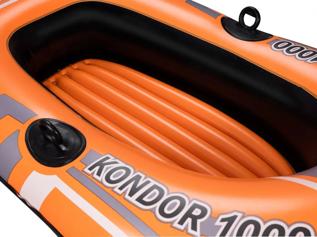 Bestway Kondor 1000 Opblaasboot 1 Persoon - 155x93cm - Oranje/Grijs