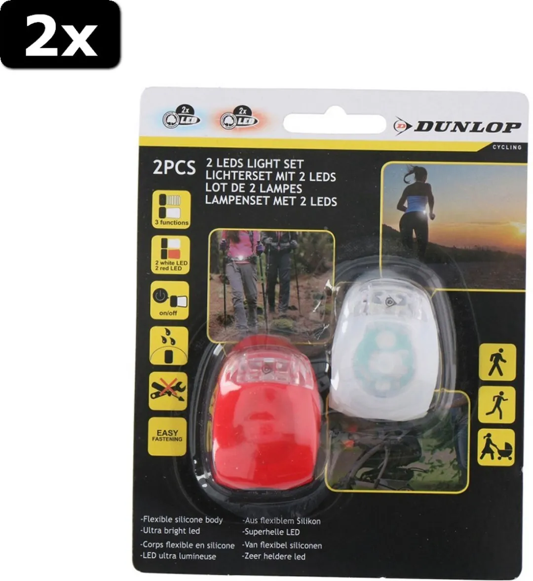 Dunlop LED Fietsverlichting Set 2 Stuks