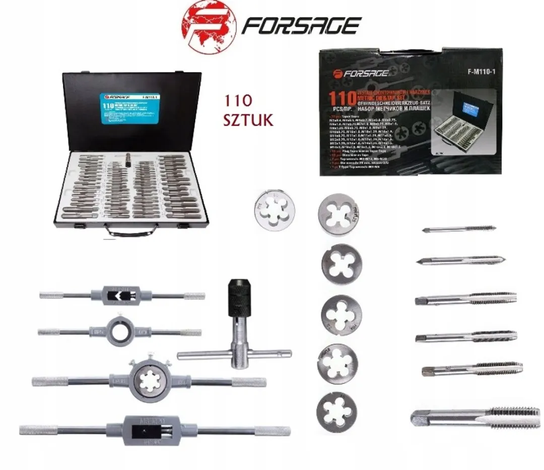 Forsage Serie Tappen en Snijplaten Set 110 Stuks