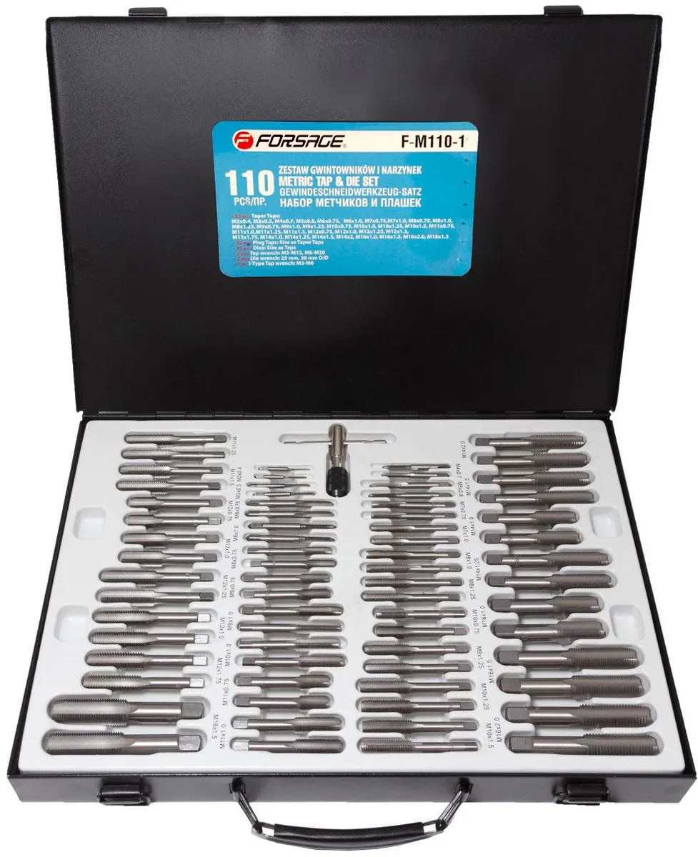 Forsage Serie Tappen en Snijplaten Set 110 Stuks