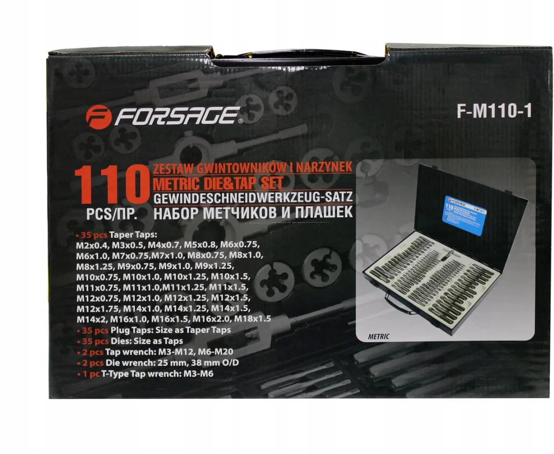 Forsage Serie Tappen en Snijplaten Set 110 Stuks