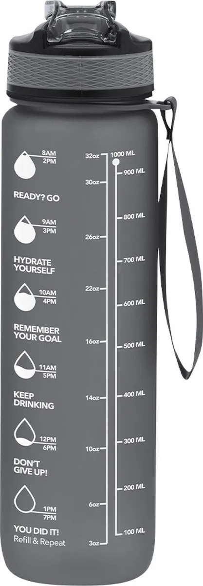 Bellatio Design Olympic Dream Waterfles 1000ml - Zwart