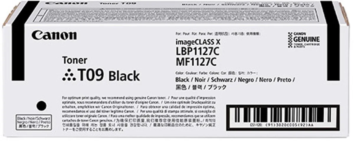 Canon T09 BK Tonercartridge - Zwart