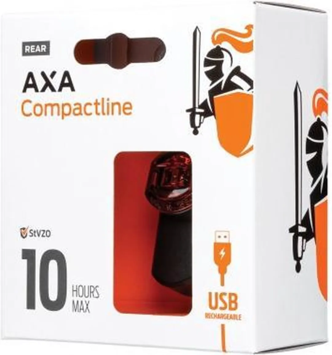 AXA Compactline Achterlicht LED - USB Oplaadbaar - Zwart