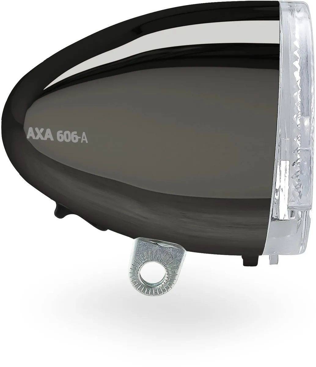 AXA 606 Steady Auto Fietskoplamp - 15 Lux - Dynamo - Dark Chrome