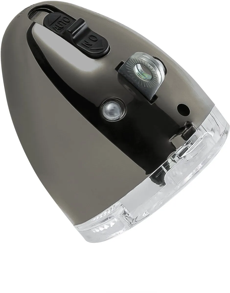 AXA 606 Steady Auto Fietskoplamp - 15 Lux - Dynamo - Dark Chrome