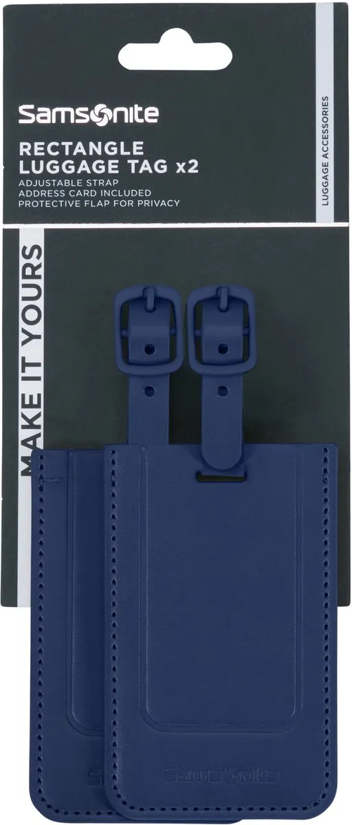 Samsonite Bagagelabel Midnight Blue - 2 Stuks