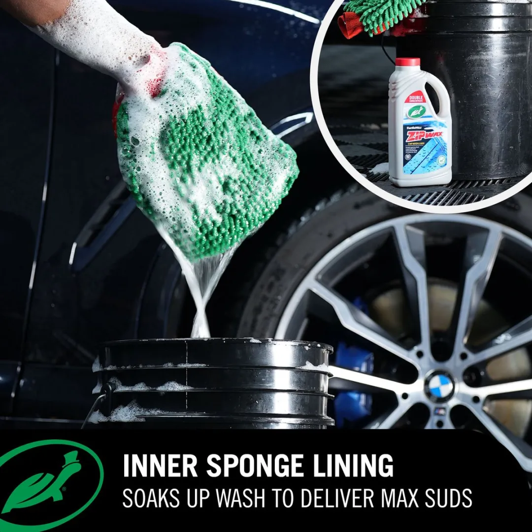 Turtle Wax Zip Wax Washandschoen 54698 - Groen/Rood
