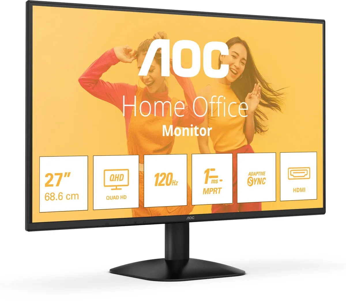 AOC B3 Q27B35S3 Monitor 27" QHD 120Hz - Zwart - afbeelding 6 van 6