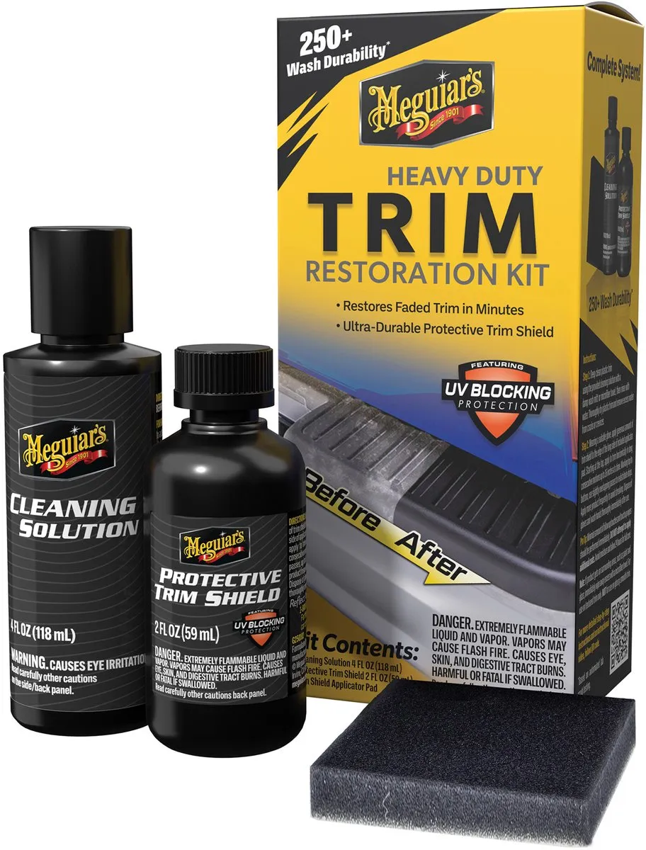 Meguiars Heavy Duty Trim Restoration Kit - 0.3L - Zwart