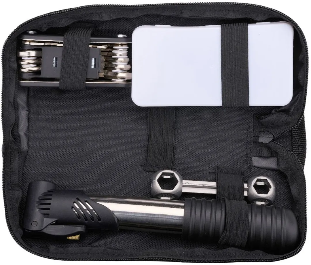 Dunlop Fietspomp met Drukmeter 14-delig - Zwart