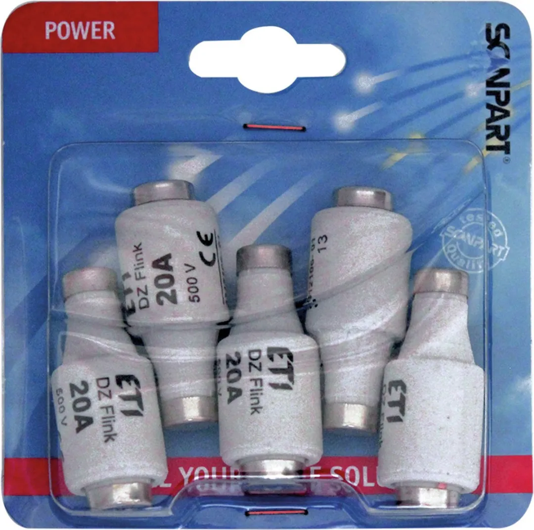 Scanpart Zekering 20A - 5 Stuks - Wit