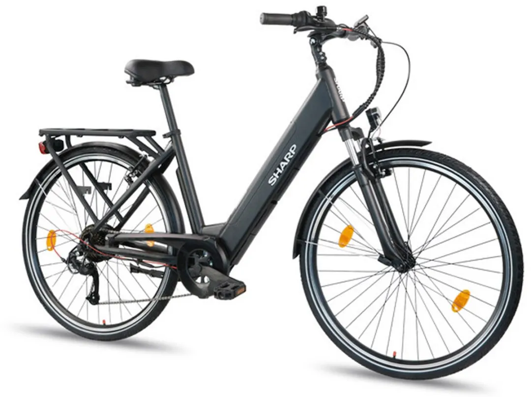 Sharp Urban Stadsfiets 28" 370Wh - 7 Versnellingen - Zwart