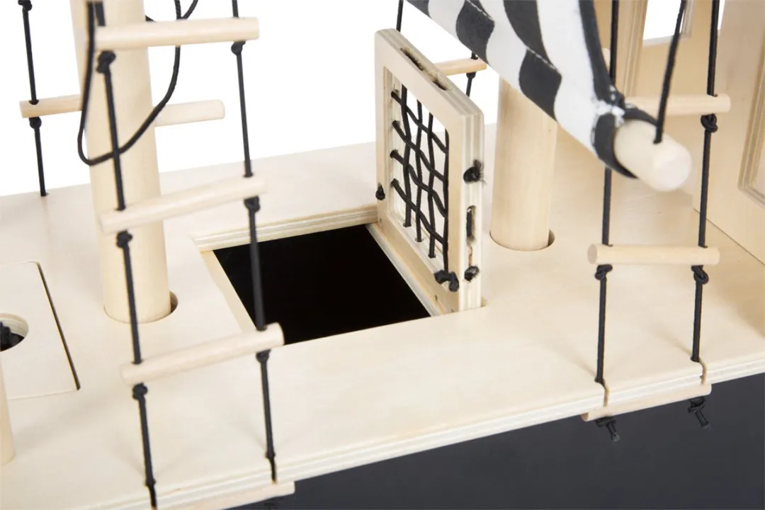 Small Foot Houten Poppenhuis Piratenboot - Multicolor