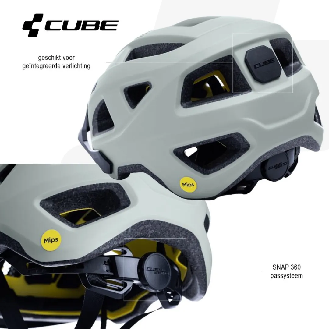 Cube Fleet Fietshelm - MIPS - 15 Ventilatiegaten - Grijs