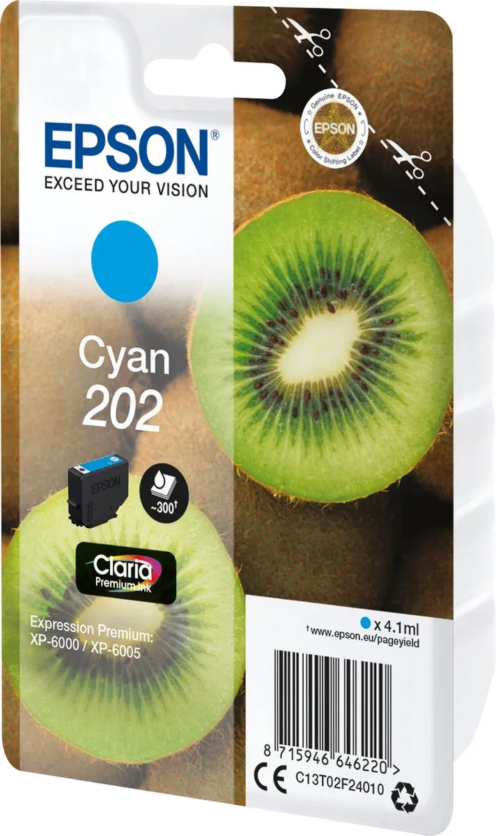 Epson C13T02F24010 Inktcartridge - Cyaan - 4.1ml