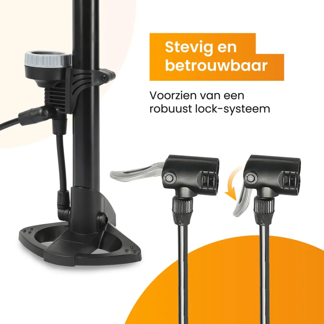 R2B Fietspomp met Drukmeter - 900g - o.a. Presta/Schrader - afbeelding 6 van 6