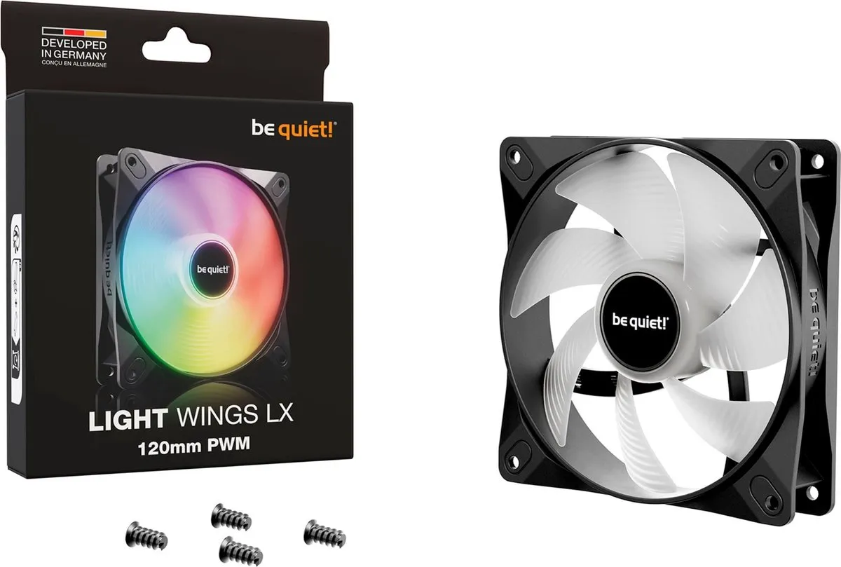 be quiet! Light Wings LX BL120 Ventilator 120mm - Zwart