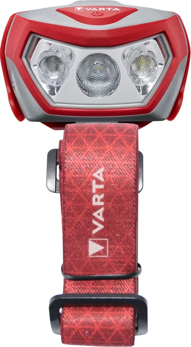Varta Outdoor Sports H20 Pro Hoofdlamp - Rood - IPX4