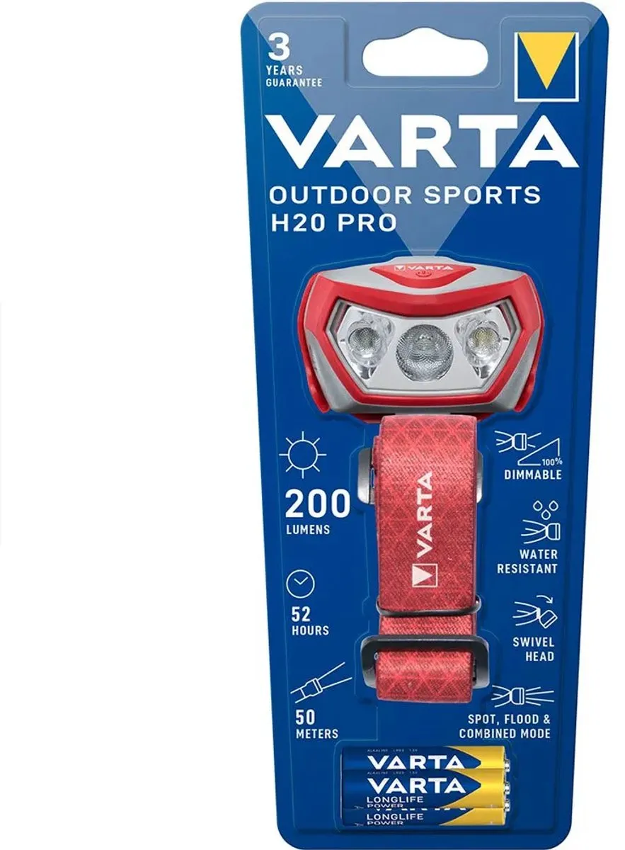 Varta Outdoor Sports H20 Pro Hoofdlamp
