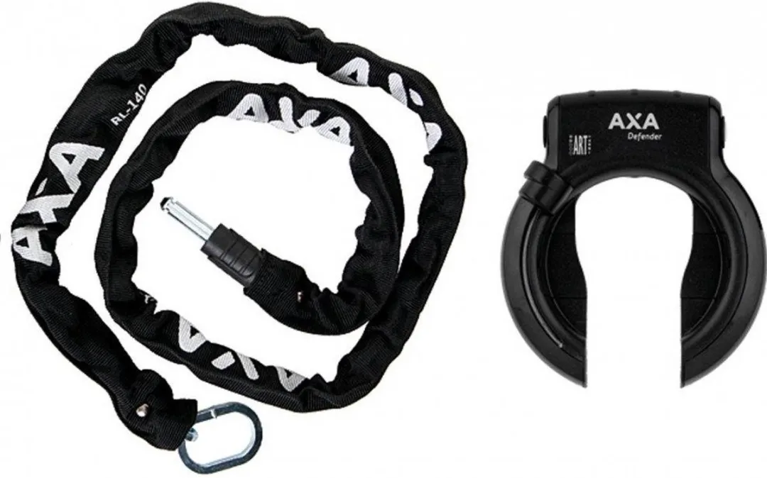 AXA Defender RLC Plus 140 Fietsslotset - 140cm - Zwart