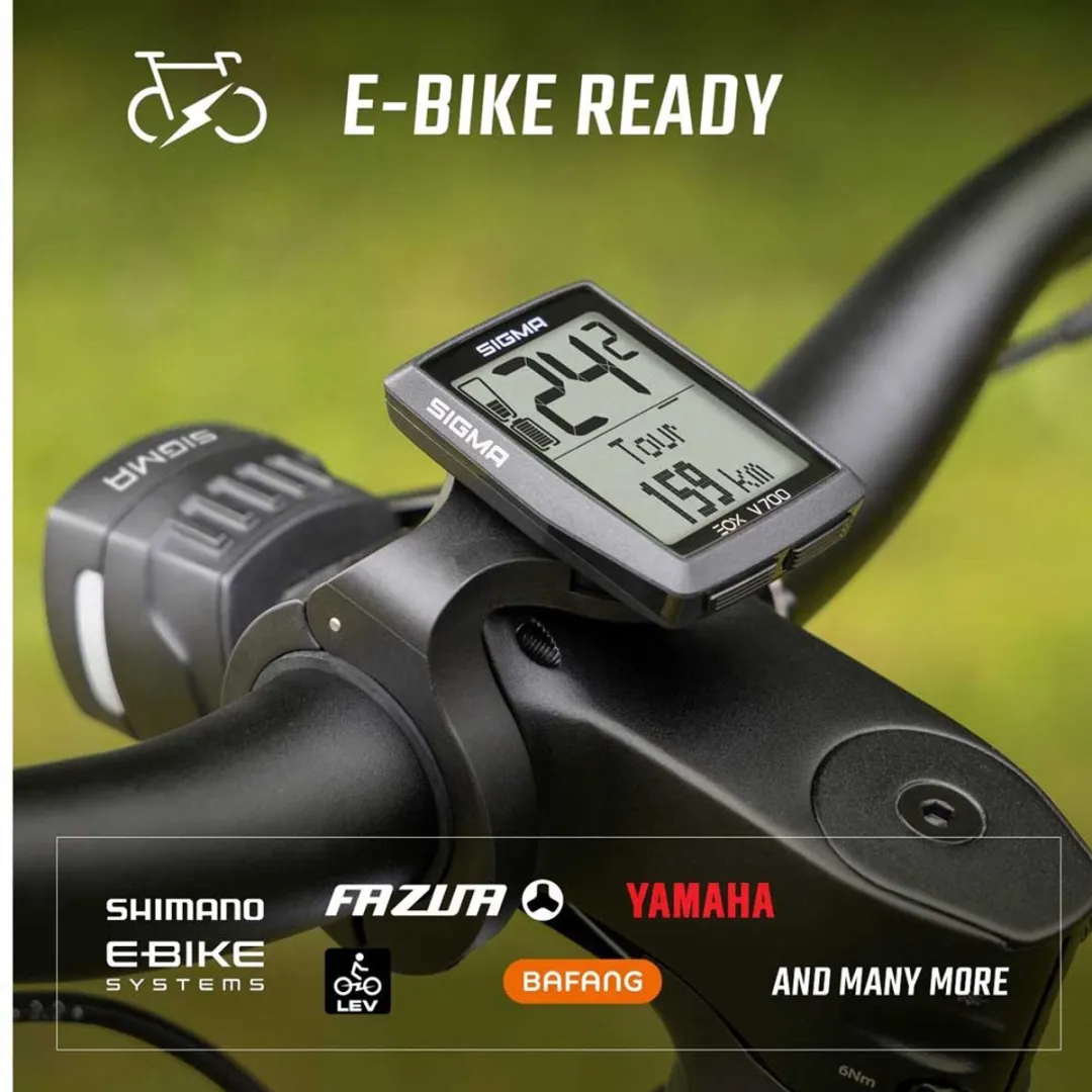 Sigma EOX View 700 Fietscomputer - Zwart