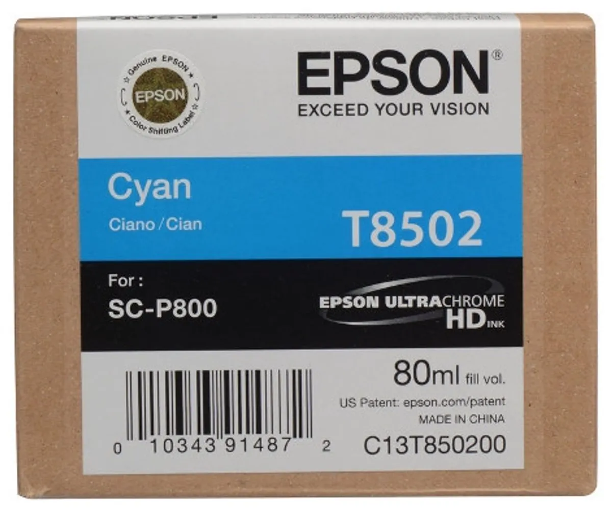 Epson T8502 Cyaan Inktcartridge - 80ml
