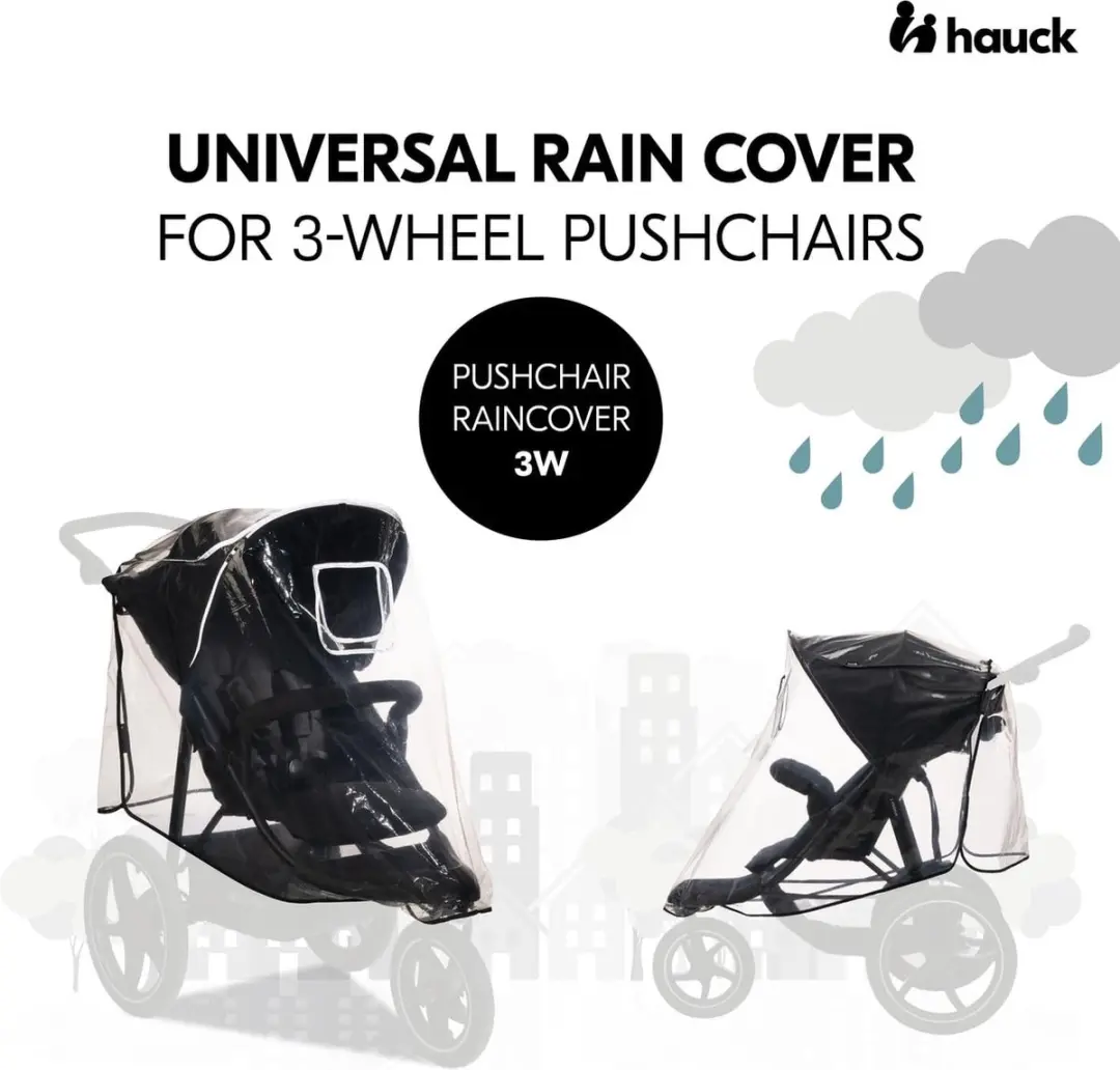 Hauck Universele Regenhoes Buggy 82x105cm - Transparant