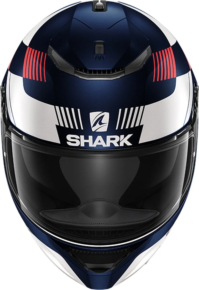 Shark Spartan 1.2 Strad Motorhelm - XL - Mat Blauw/Wit/Rood
