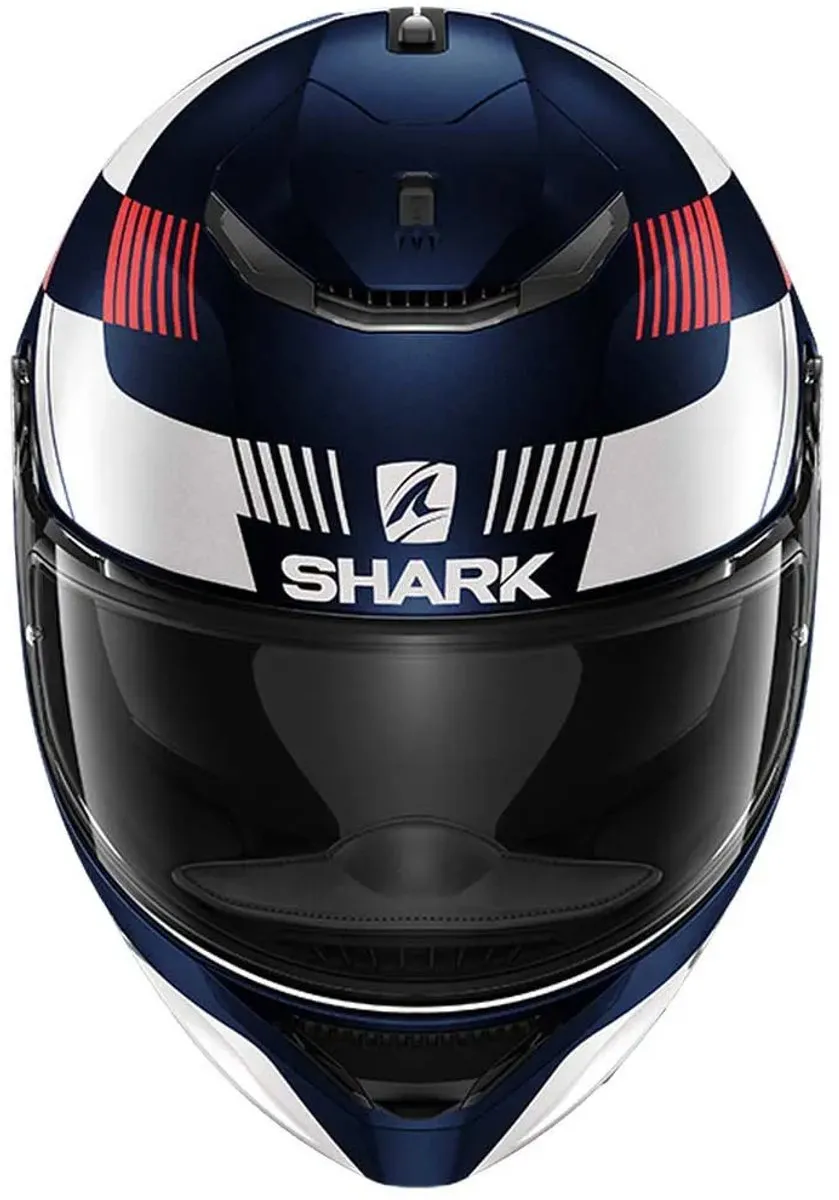 Shark Spartan 1.2 Strad Motorhelm - XL - Mat Blauw/Wit/Rood - afbeelding 6 van 6