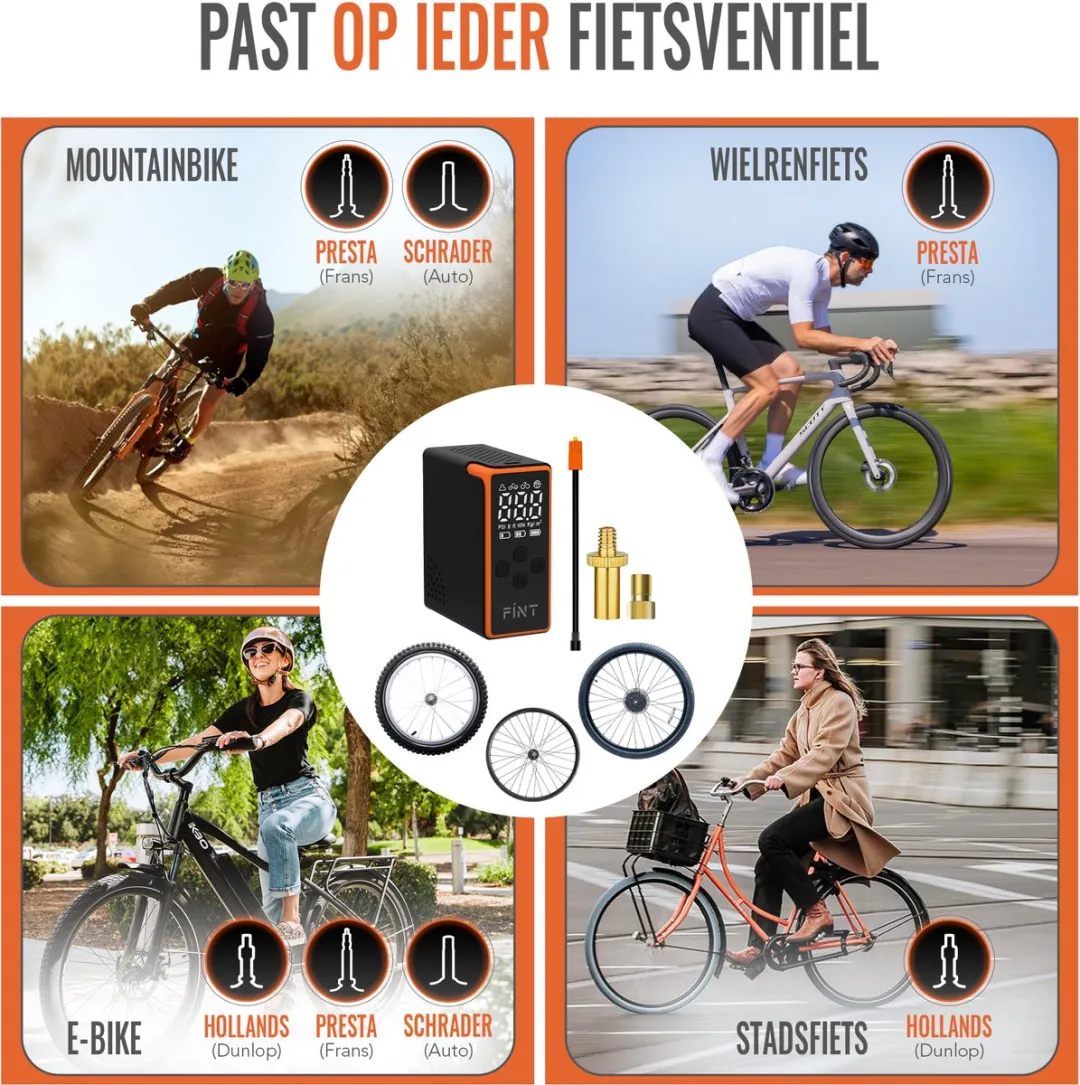 FÍNT V3 Mini Elektrische Fietspomp - Oplaadbaar - 290g