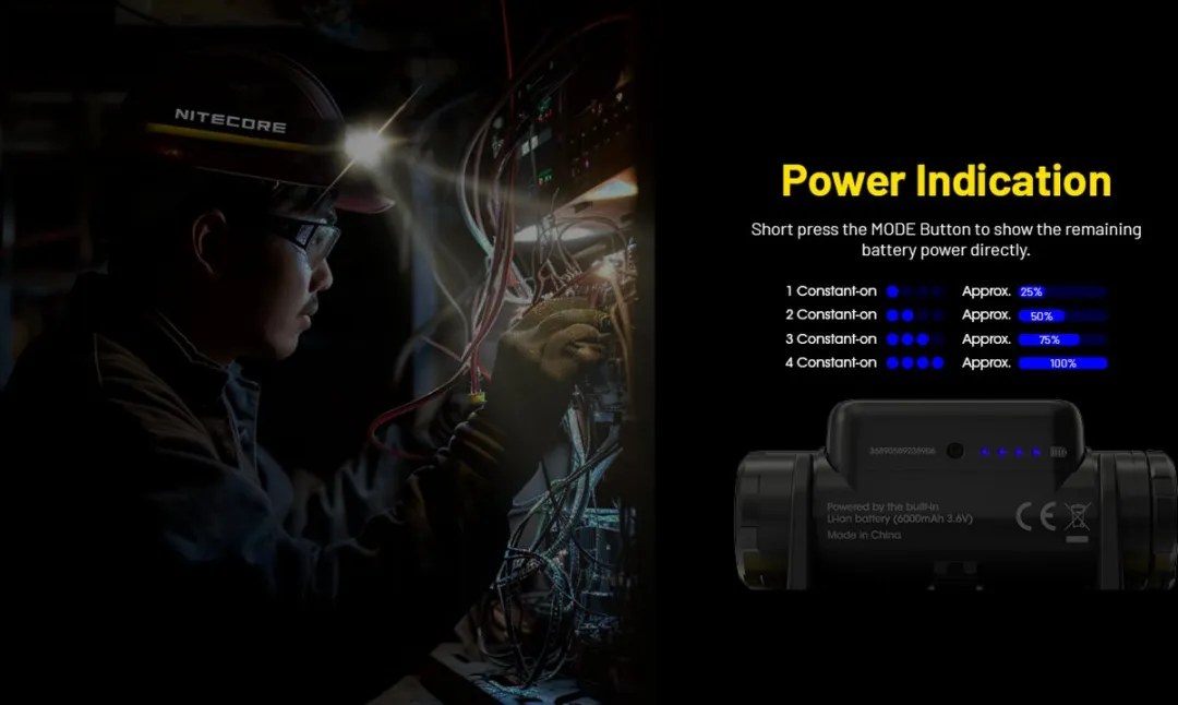 Nitecore NU53 Hoofdlamp - 1800 Lumen - Zwart