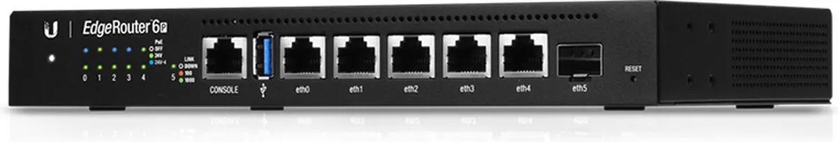 Ubiquiti 6P Router - 6x Gigabit PoE - Grijs
