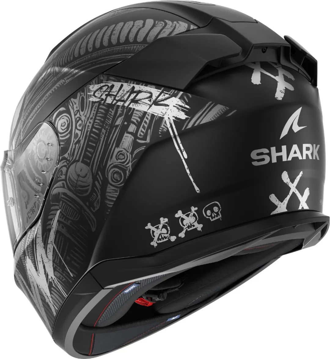 Shark D-Skwal 3 Shiever Helm - M - Rood/Zwart/Anthraciet - afbeelding 6 van 6