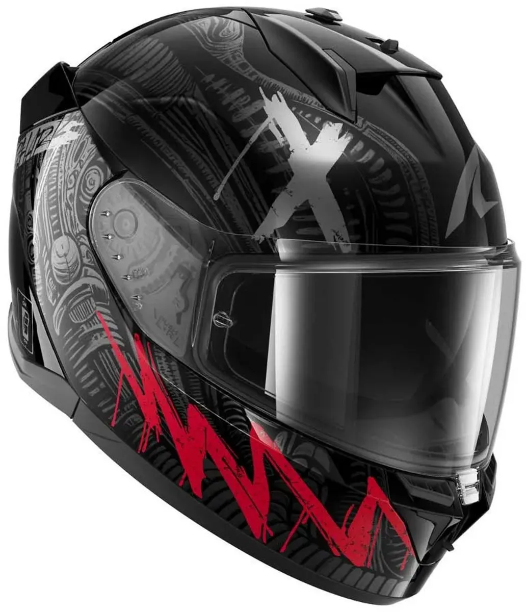 Shark D-Skwal 3 Shiever Helm - M - Rood/Zwart/Anthraciet