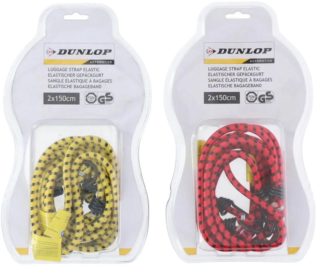Dunlop Bungeecord 150cm Ø8mm - 2 Stuks - Geel