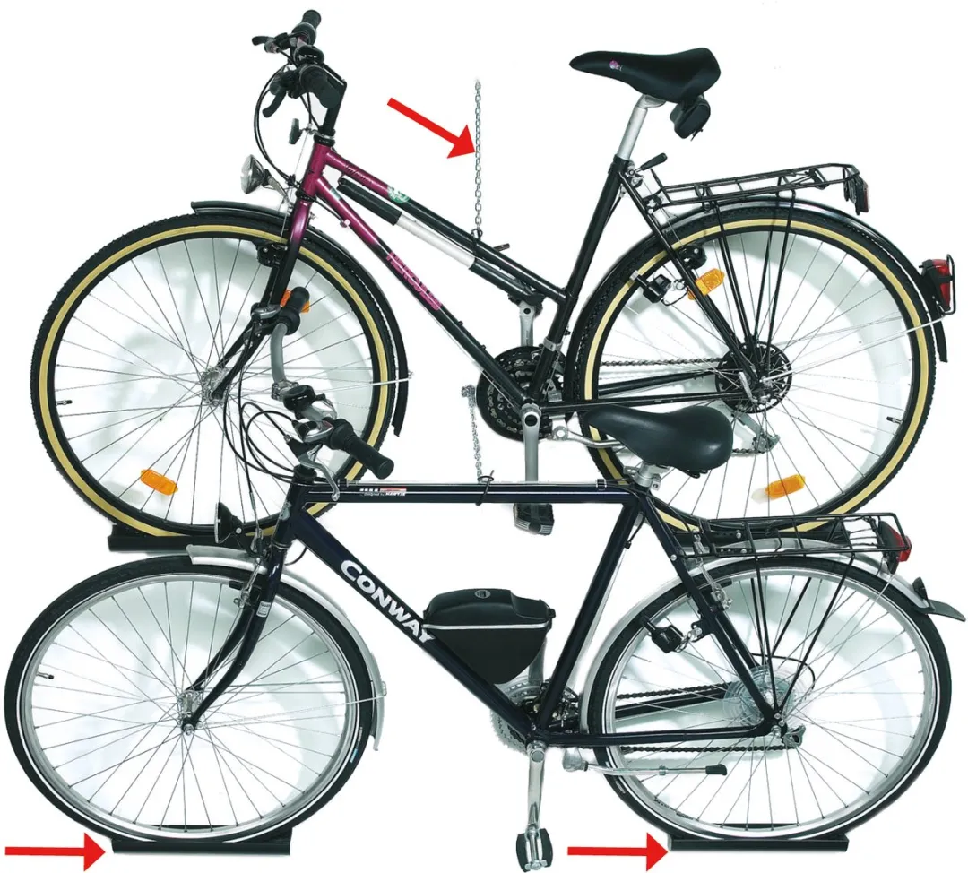 Westmark 2 Fietsenwandhouder - 2 Stuks - Zwart/Zilver