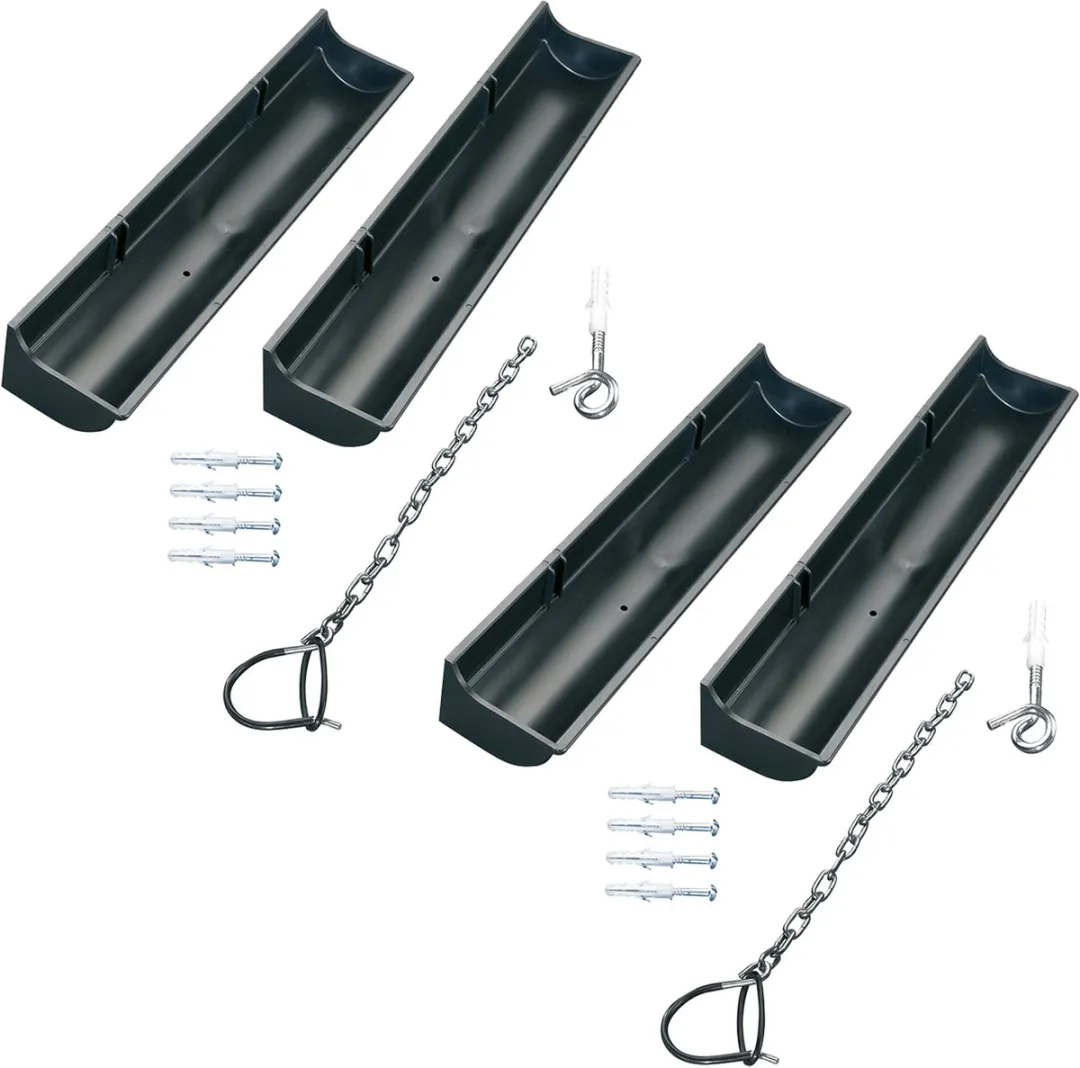 Westmark 2 Fietsenwandhouder - 2 Stuks - Zwart/Zilver